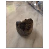 Sterling Silver Domed Ring with Marked Interior