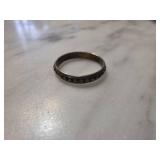 Sterling Silver Band Ring with Raised Detailing