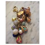 Lenora Dame Multi-Color Beaded Keychain Charm With