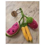 The Sak Crochet Fruit Keychain with Watermelon, Ba