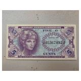 US Military Payment Certificate 5 Cents Series 681
