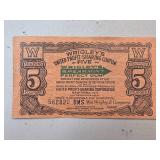 Wrigleys United Profit-Sharing Coupon for Wrigl