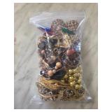 Bag of Assorted Costume Jewelry Including Necklace