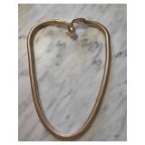 Gold-Tone Necklace by Vendome with Snake Chain Des