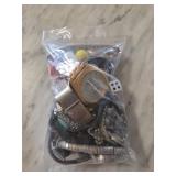 Bag of Mixed Watches, Small Accessories, and Dice