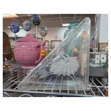 Hommer Clear Etched Plastic Triangular Box with Fl