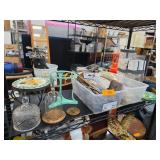 Decorative Items Including Glass Domes, Cake Stand