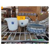 Royal Copenhagen Creamer, Bowl, and Caesarï¿½s Palac