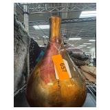 Multicolored Metallic Decorative Glass Vase