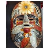 Hand-Painted Decorative Mask Signed by Allen, Cari