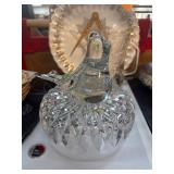 Decorative Items Including Porcelain Plate, Crysta