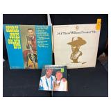 3 Record Sleeves: George Jones, Hank Williams, Wil