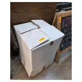 White Cardboard Box Filled With Clothes