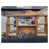 Wooden Wall Shelf with Star Cutout and Multiple Co