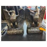 Solid Metal Eagle Bookends with Detailed Design