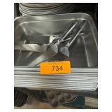 Various Stainless Steel Trays, Food Pans, and Uten