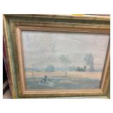 Framed Landscape Watercolor Attributed to Artist w