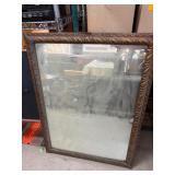 Ornate Wooden Framed Rectangular Wall Mirror