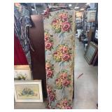 Vintage 1950s Six Floral Patterned Fabric Panels,