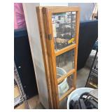 Oak-Framed Folding Glass Window Panels with Hinges