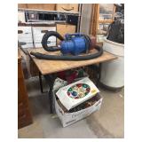 Wooden Top Table with Metal Legs