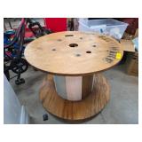 Wooden Cable Spool Table or Display Piece with Ind