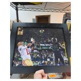 Framed Photograph of a Football Game Featuring Key
