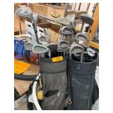 Two Sets of Tour Model Golf Clubs with Bags