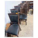 12 Mismatched Dining Chairs with Wooden Frames and