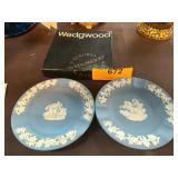 Wedgwood Blue Jasperware Plates with Original Box