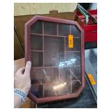 Wooden Display Case with Glass Hinged Lid and Divi