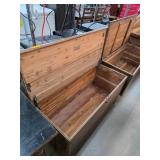 Wooden Cedar Storage Chest with Hinged Lid