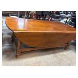 Ethan Allen Drop-Leaf Dining Table in Wood Finish