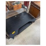 Black Adjustable Folding Table on Wheels