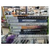 Xbox 360 Video Game Lot Including Halo and Call of