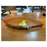 Genuine Lizard Leather Belt with Brass Buckle