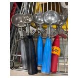 Stainless Steel Portion Scoops with Plastic Handle