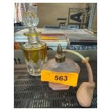 Crystal Decanter and Frosted Glass Perfume Atomize