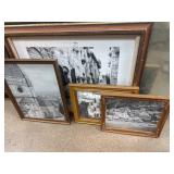 Framed Black-and-White European Landscape and Arch