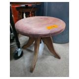 Wooden Round Stool with Four-Legged Base