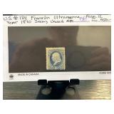US #134 Franklin Ultramarine Stamp, 1870, Perforat