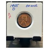 1955-D Lincoln Wheat Cent in CH UNC Condition