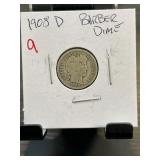 1908-D Barber Dime