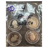 4 Proof State Quarters in Plastic Case