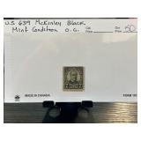 U.S. 639 2-Cent McKinley Black Stamp in Mint Condi