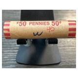 ROLL OF MIXED DATE WHEAT PENNIES CENTS