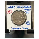1935 Buffalo Nickel with Mint Error " Clashed Di