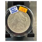 1891-S Morgan Silver Dollar in Display Case