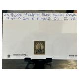 US #665 McKinley Black Kansas Overprinted Stamp Mi