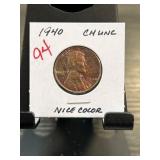 1940 Lincoln Wheat Cent in Choice Uncirculated Con